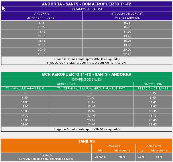 bus times to andorra