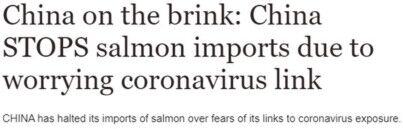 salmon and corona virus in China
